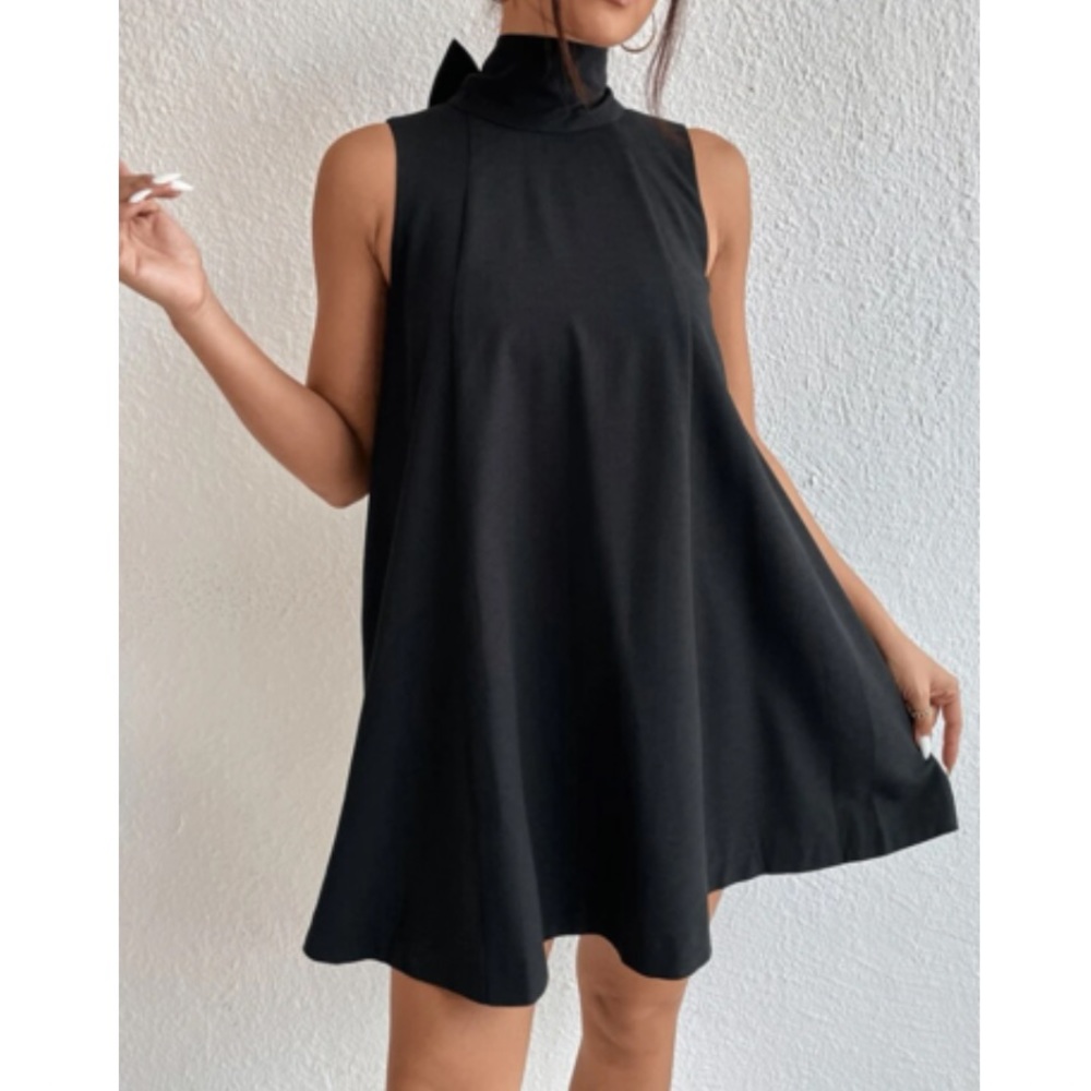 Luxe white tie back mini dress - Picture 11 of 16